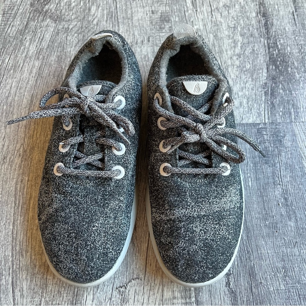 Allbirds Women's 9 Grey Wool Runner Lace Up Casual Sneakers Shoes Gray